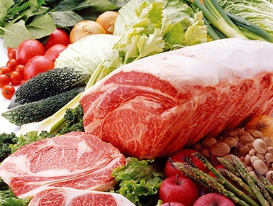 肉と野菜のセットのイメージ